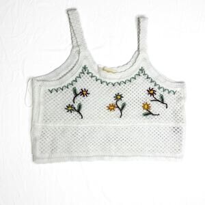 White crochet tank top